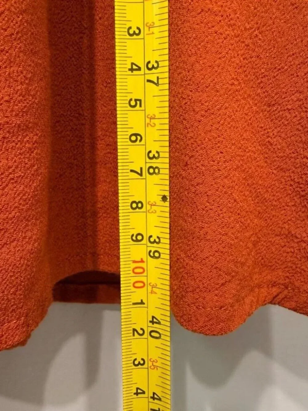 Maeve Anthropologie Noronha Burnt Orange Faux Wrap Midi Dress M